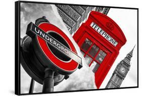 Dual Torn Posters Series - London-Philippe Hugonnard-Framed Stretched Canvas