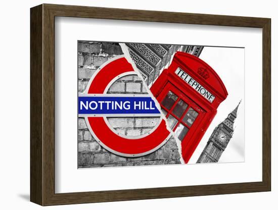 Dual Torn Posters Series - London-Philippe Hugonnard-Framed Photographic Print