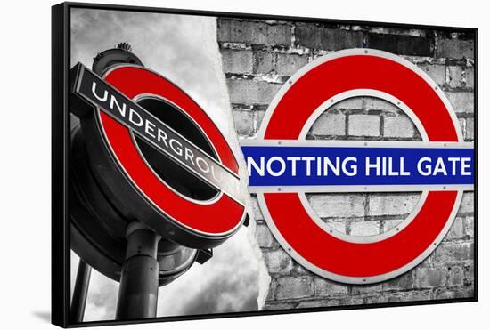 Dual Torn Posters Series - London-Philippe Hugonnard-Framed Stretched Canvas