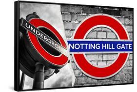 Dual Torn Posters Series - London-Philippe Hugonnard-Framed Stretched Canvas