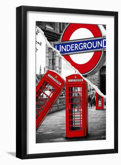 Dual Torn Posters Series - London-Philippe Hugonnard-Framed Photographic Print