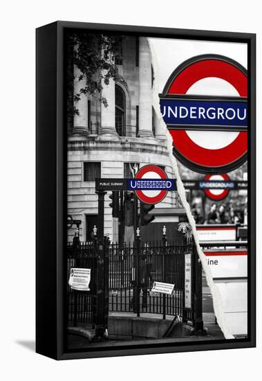 Dual Torn Posters Series - London-Philippe Hugonnard-Framed Stretched Canvas