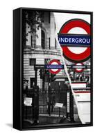 Dual Torn Posters Series - London-Philippe Hugonnard-Framed Stretched Canvas