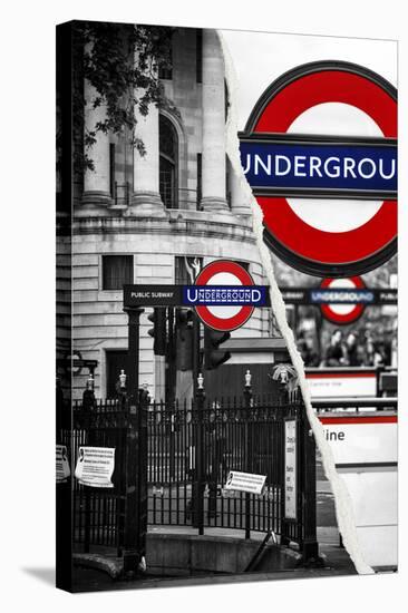 Dual Torn Posters Series - London-Philippe Hugonnard-Stretched Canvas