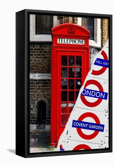 Dual Torn Posters Series - London-Philippe Hugonnard-Framed Stretched Canvas