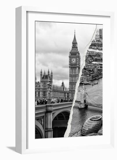 Dual Torn Posters Series - London-Philippe Hugonnard-Framed Photographic Print