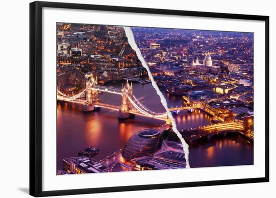 Dual Torn Posters Series - London-Philippe Hugonnard-Framed Photographic Print