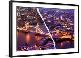 Dual Torn Posters Series - London-Philippe Hugonnard-Framed Photographic Print