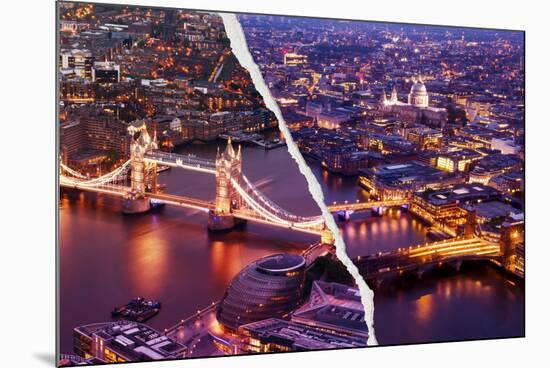 Dual Torn Posters Series - London-Philippe Hugonnard-Mounted Photographic Print