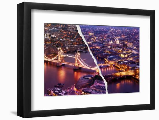 Dual Torn Posters Series - London-Philippe Hugonnard-Framed Photographic Print