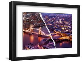 Dual Torn Posters Series - London-Philippe Hugonnard-Framed Photographic Print