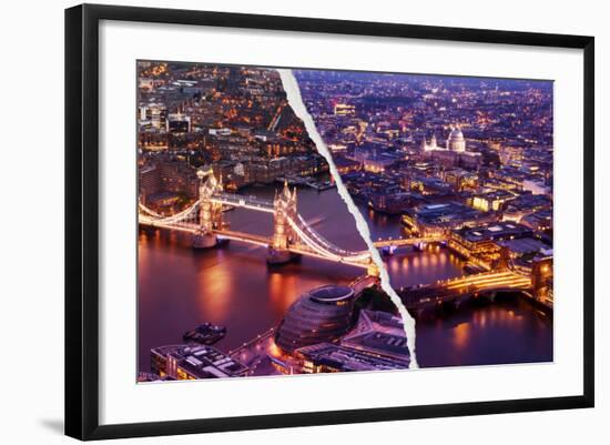 Dual Torn Posters Series - London-Philippe Hugonnard-Framed Photographic Print