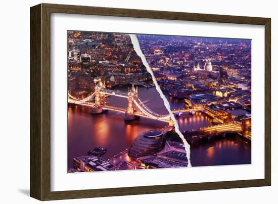 Dual Torn Posters Series - London-Philippe Hugonnard-Framed Photographic Print