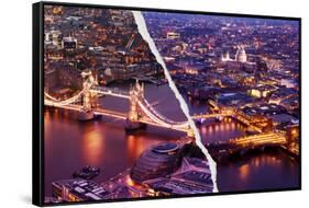 Dual Torn Posters Series - London-Philippe Hugonnard-Framed Stretched Canvas