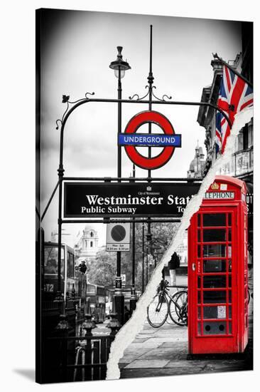 Dual Torn Posters Series - London-Philippe Hugonnard-Stretched Canvas