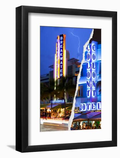 Dual Torn Posters Series - Miami-Philippe Hugonnard-Framed Photographic Print