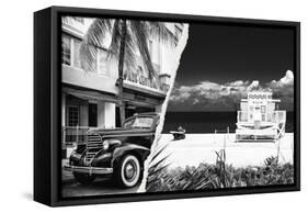 Dual Torn Posters Series - Miami-Philippe Hugonnard-Framed Stretched Canvas