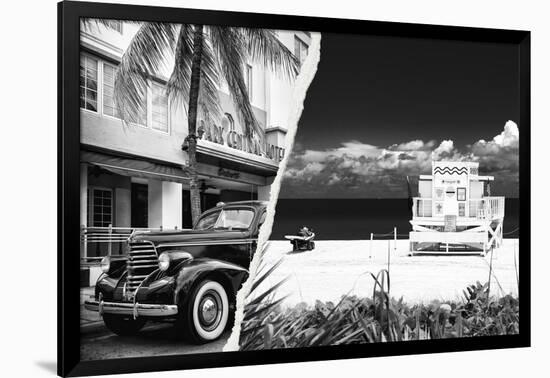 Dual Torn Posters Series - Miami-Philippe Hugonnard-Framed Photographic Print