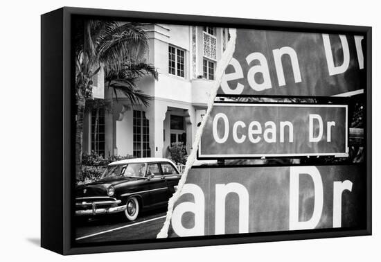 Dual Torn Posters Series - Miami-Philippe Hugonnard-Framed Stretched Canvas