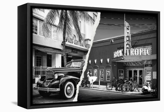 Dual Torn Posters Series - Miami-Philippe Hugonnard-Framed Stretched Canvas