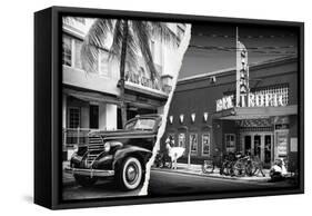 Dual Torn Posters Series - Miami-Philippe Hugonnard-Framed Stretched Canvas