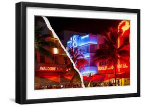 Dual Torn Posters Series - Miami-Philippe Hugonnard-Framed Photographic Print