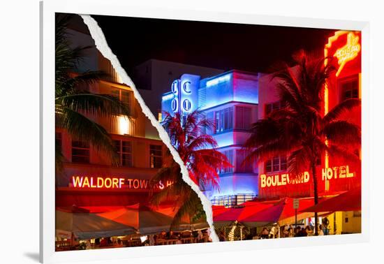 Dual Torn Posters Series - Miami-Philippe Hugonnard-Framed Photographic Print