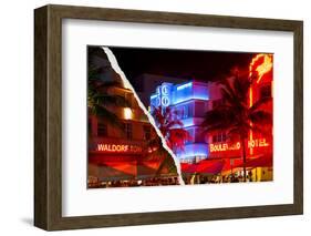 Dual Torn Posters Series - Miami-Philippe Hugonnard-Framed Photographic Print