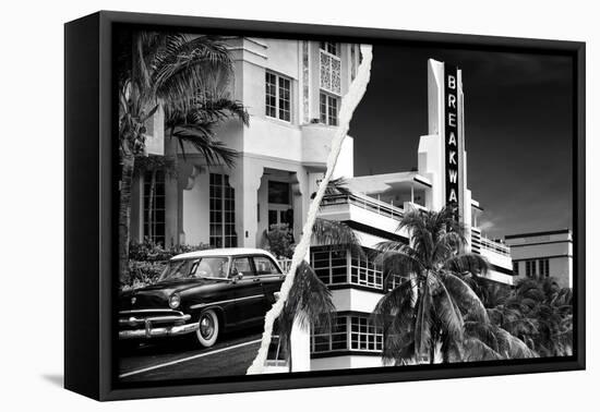 Dual Torn Posters Series - Miami-Philippe Hugonnard-Framed Stretched Canvas