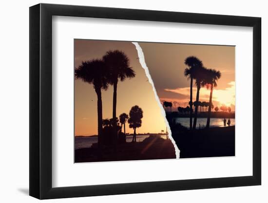 Dual Torn Posters Series - Miami-Philippe Hugonnard-Framed Photographic Print