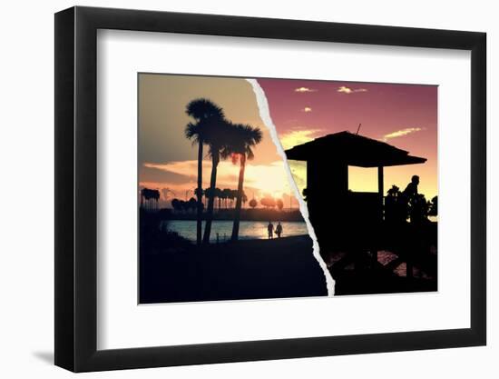 Dual Torn Posters Series - Miami-Philippe Hugonnard-Framed Photographic Print