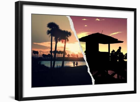 Dual Torn Posters Series - Miami-Philippe Hugonnard-Framed Photographic Print