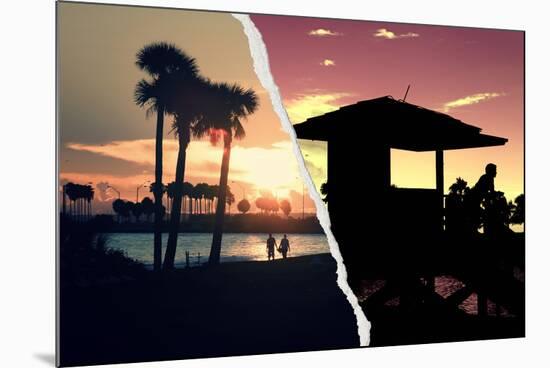 Dual Torn Posters Series - Miami-Philippe Hugonnard-Mounted Photographic Print