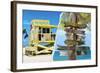 Dual Torn Posters Series - Miami-Philippe Hugonnard-Framed Photographic Print