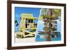 Dual Torn Posters Series - Miami-Philippe Hugonnard-Framed Photographic Print