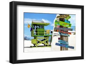 Dual Torn Posters Series - Miami-Philippe Hugonnard-Framed Photographic Print