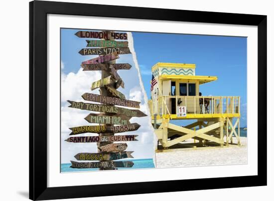 Dual Torn Posters Series - Miami-Philippe Hugonnard-Framed Photographic Print