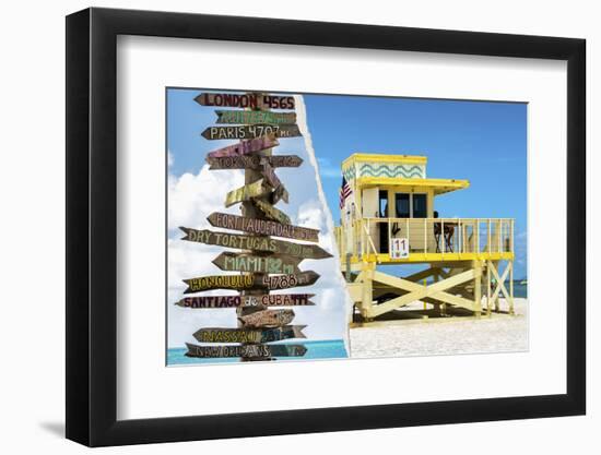 Dual Torn Posters Series - Miami-Philippe Hugonnard-Framed Photographic Print