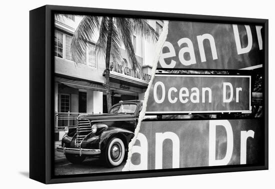 Dual Torn Posters Series - Miami-Philippe Hugonnard-Framed Stretched Canvas