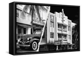 Dual Torn Posters Series - Miami-Philippe Hugonnard-Framed Stretched Canvas