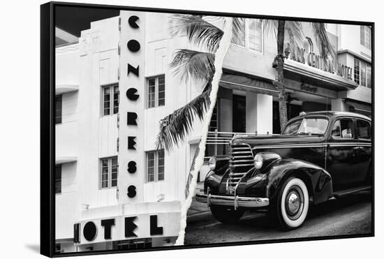 Dual Torn Posters Series - Miami-Philippe Hugonnard-Framed Stretched Canvas