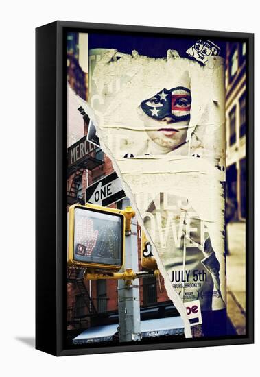 Dual Torn Posters Series - New York City-Philippe Hugonnard-Framed Stretched Canvas