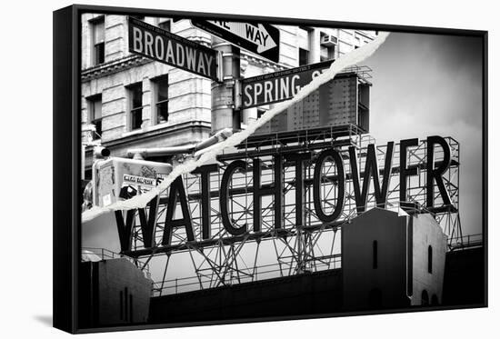 Dual Torn Posters Series - New York City-Philippe Hugonnard-Framed Stretched Canvas