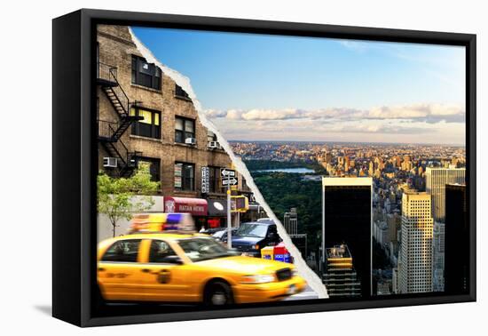 Dual Torn Posters Series - New York City-Philippe Hugonnard-Framed Stretched Canvas