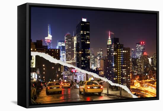 Dual Torn Posters Series - New York City-Philippe Hugonnard-Framed Stretched Canvas