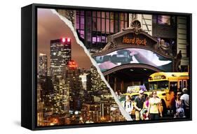 Dual Torn Posters Series - New York City-Philippe Hugonnard-Framed Stretched Canvas