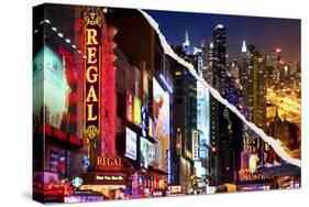 Dual Torn Posters Series - New York City-Philippe Hugonnard-Stretched Canvas