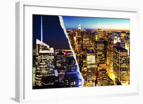 Dual Torn Posters Series - New York City-Philippe Hugonnard-Framed Photographic Print