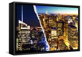 Dual Torn Posters Series - New York City-Philippe Hugonnard-Framed Stretched Canvas