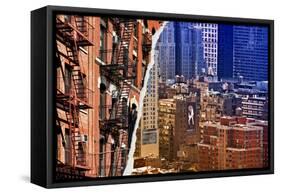 Dual Torn Posters Series - New York City-Philippe Hugonnard-Framed Stretched Canvas